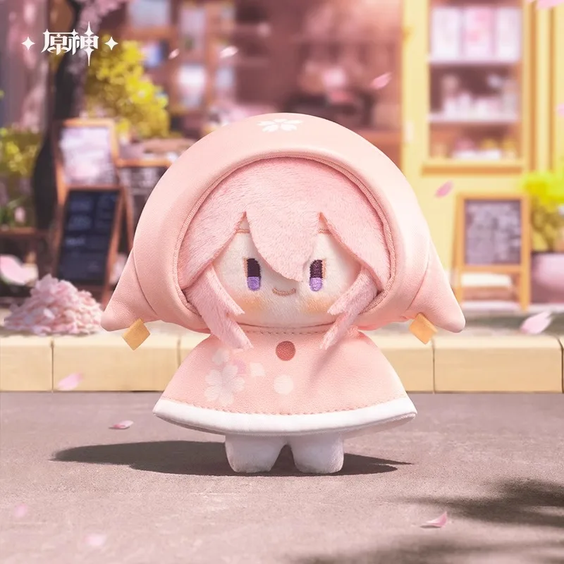 Genshin-accesorios de Cosplay Xiao Furina Kazuha, colgante de felpa con tema divertido en la lluvia, llaveros suaves, juego coleccionable