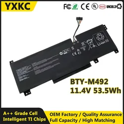 YXKC BTY-M492 Laptop Battery 11.4V 53.5Wh For MSI Pulse GL66 11UDK-076 GL66-11UDK-066JP 11UEK-050XFR 11UEK-007FR Notbook