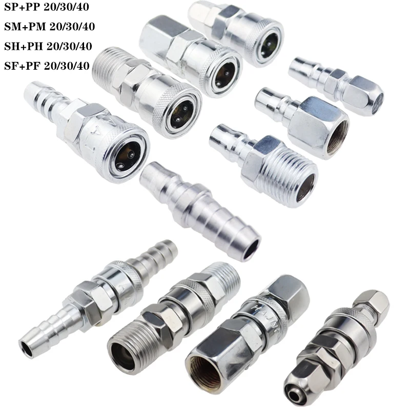 Connettore rapido autobloccante tipo C compressore d'aria pompa d'aria tubo dell'aria docking testa maschio e femmina tubo dell'aria inserimento rapido pneum