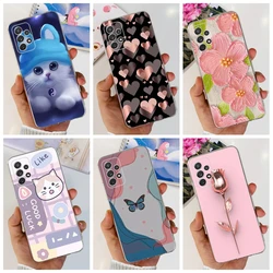For Samsung A32 5G Case SM-A326B Phone Cover Fashion Flower Butterfly Soft Silicone Funda For Samsung Galaxy A32 SM-A325F Bumper