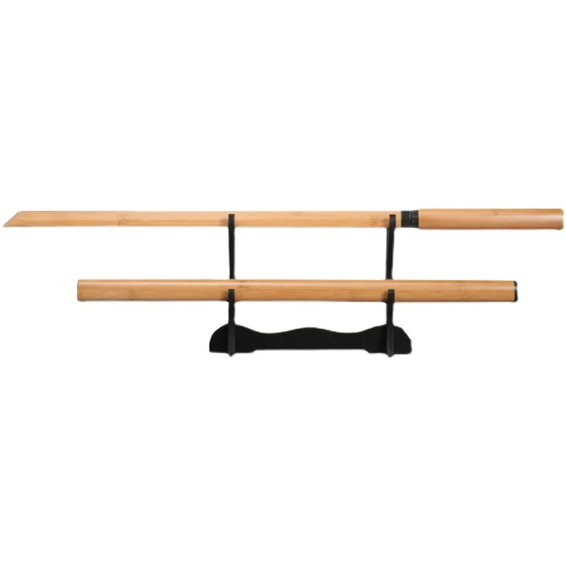 سلالة تانغ سكين أفقي سيف خشبي مع غمد سيف خشبي فنون الدفاع عن النفس التدريب الخيزران أداء الدعائم سلاح هدية #4