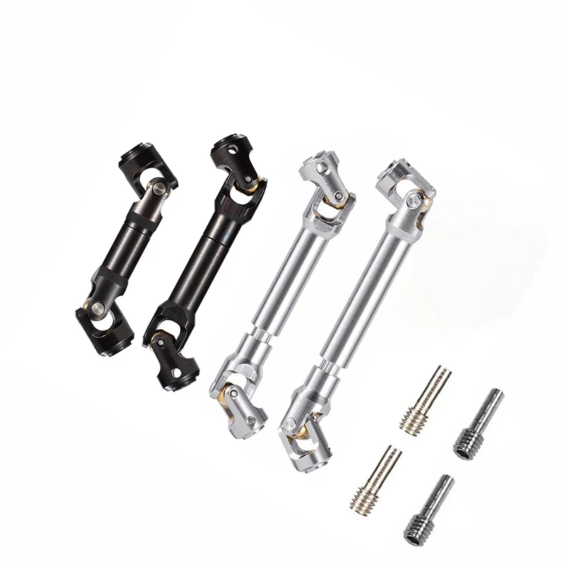 1pc Internal Spline Metal Drive Shaft Silver/Black Universal Joint Driveshaft CVD Telescopic 60-175mm For Climbing Vehicle Model