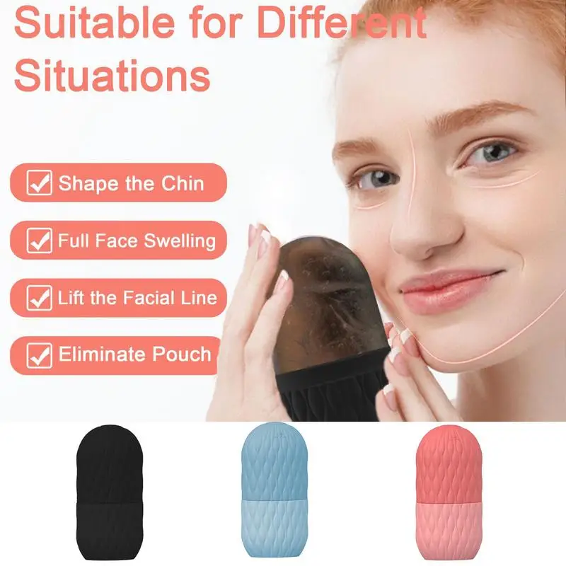 Siliconen ijsblokjes Trays Ice Face Roller Facial Beauty Lifting Massage Ball Contouring Behandelingen Verminder acne Huidverzorgingstool