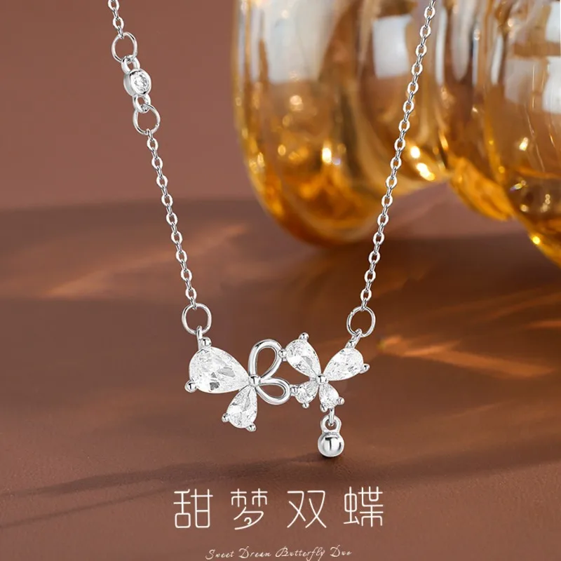 Bracelet Hand String Minsheng Dream Butterfly Pendant Necklace Light Luxury Niche High-End Necklace Chain New Valentine's Day