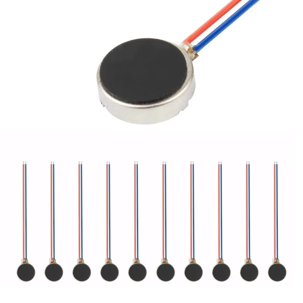 10 قطعة تيار مستمر 3 فولت محرك اهتزاز صغير 12000 دورة في الدقيقة عملة مسطحة زر من نوع مايكرو تيار مستمر تهتز المحرك للهاتف الخليوي المحمول النداء اللوحي