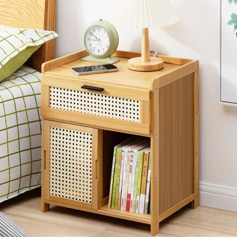 

Bedside table Simple solid wood small cabinet Light luxury storage cabinet Bedroom bedside simple Nordic European modern mini