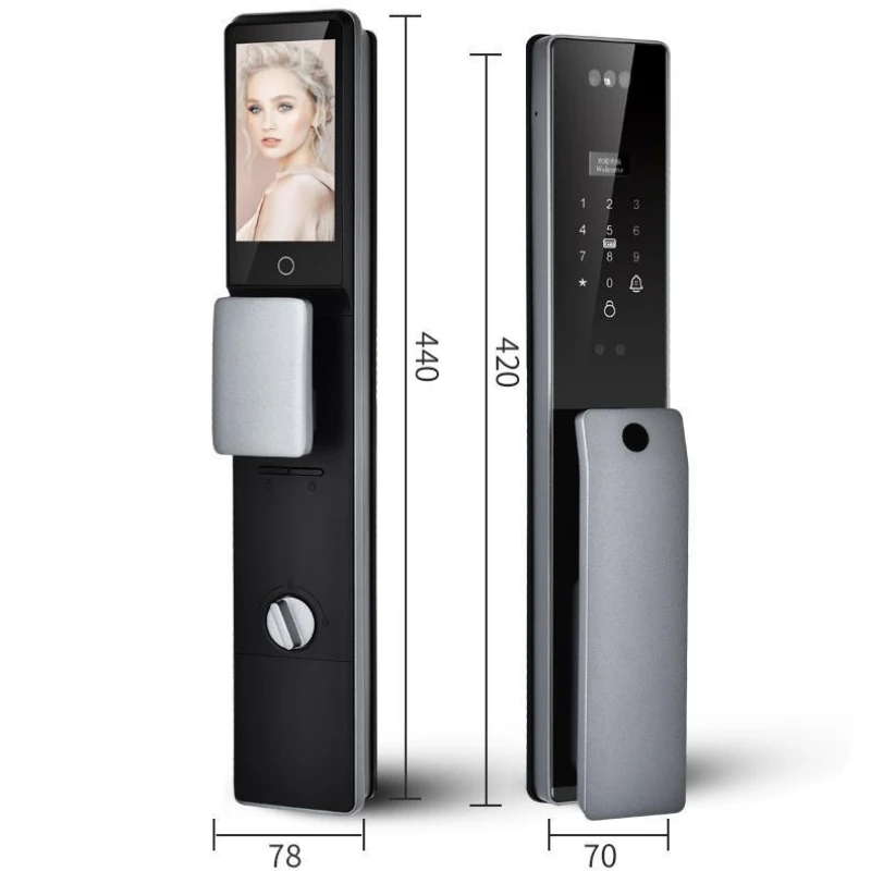 New Feature Finger Vein Unlock Camera 3D Face Recognition Lock Password Smart Card Remote Control Smart Door Lock