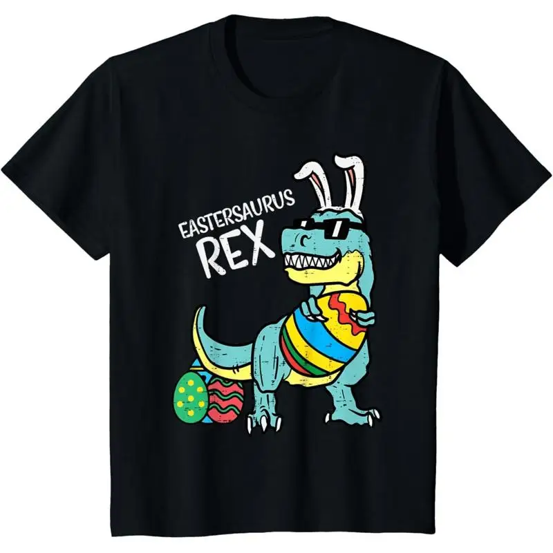 

Eastersaurus Rex Easter Trex Bunny Toddler Boys Dino T Shirt