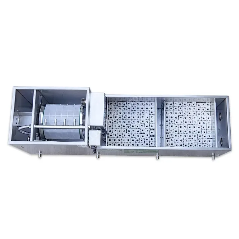 Customized 10m3/h Stainless Steel Combi Drum Filter for Koi Pond Automatic Uv Cotton Filter Fish Pond Filter System