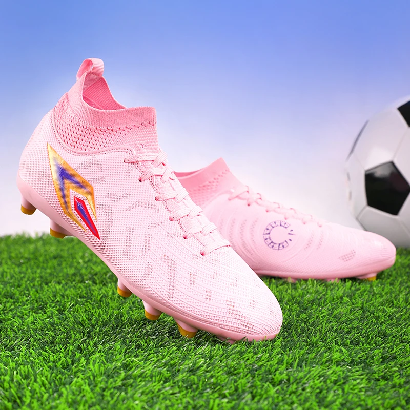 

Spirit Fire Sword Summer High-Top Football Shoes for Men and Women, Fg Long Spike Shock Absorbing Wear-Resistant Artificial Turf Training Shoes