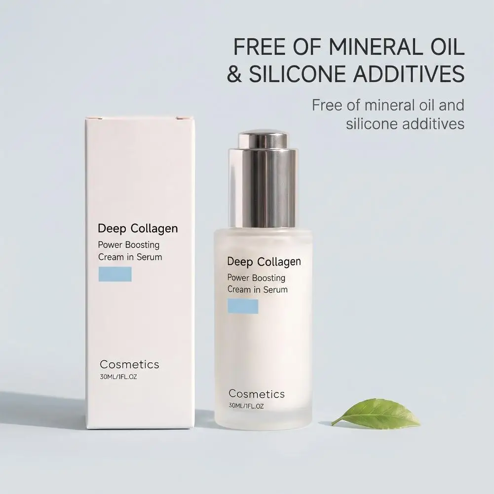 30ml Deep Collagen Power Boosting Cream In Serum Deep Plump Skin Firm Reduce Wrinkles Face Care Refine Smooth Skin Texture Serum