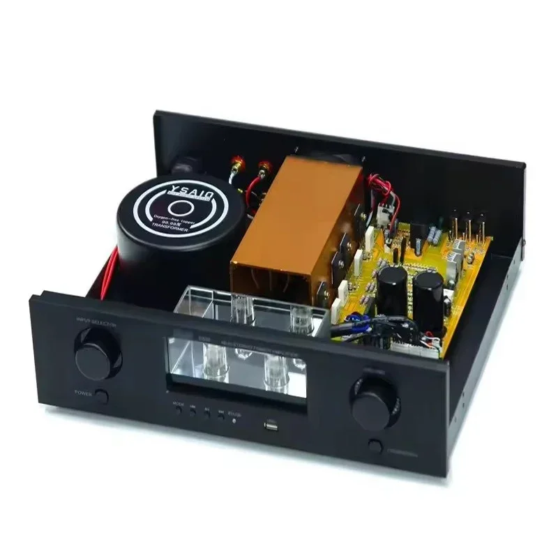E590 HIFI-усилитель с вакуумными лампами для аудиофилов, USB-стереоусилитель для дома с воспроизведением с USB-накопителя