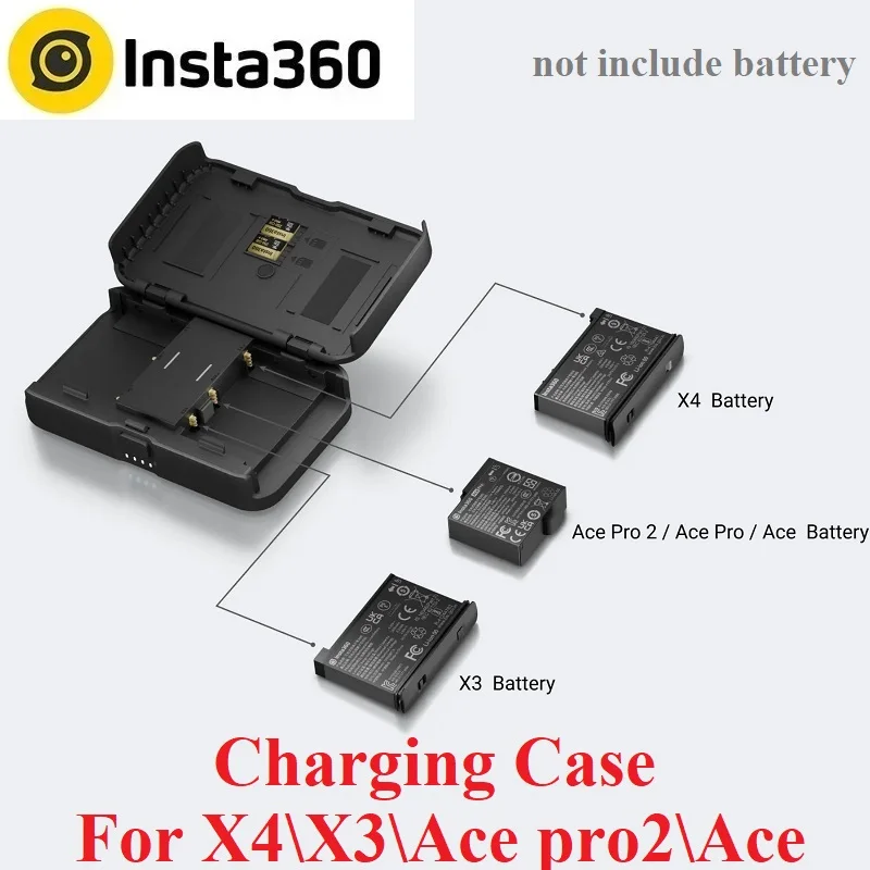 Insta360 10000 mAh Portable Charge Case Battery Power Bank  For Insta 360 X4\\X3\\Ace pro2 Original Accessories