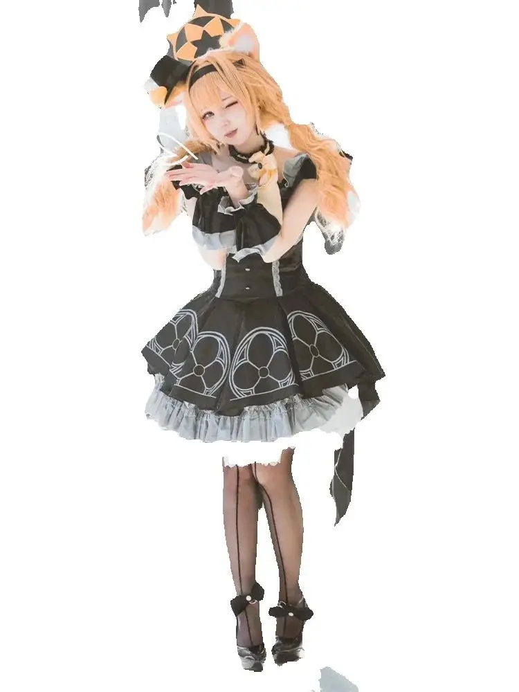 

Game Blue Archive Iochi Mari Cosplay Costume Lolita Dress Full Set Halloween Christmas Women Girl Fancy Party Suits