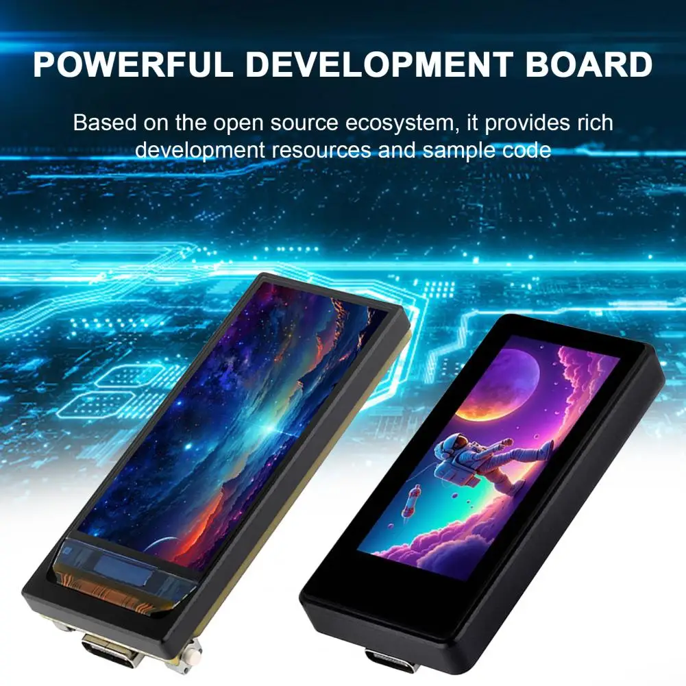 Placa de desenvolvimento de display amoled 1.91 polegadas wi-fi bluetooth-compatível 32 bits lx7 placa de desenvolvimento de processador de núcleo duplo 2025
