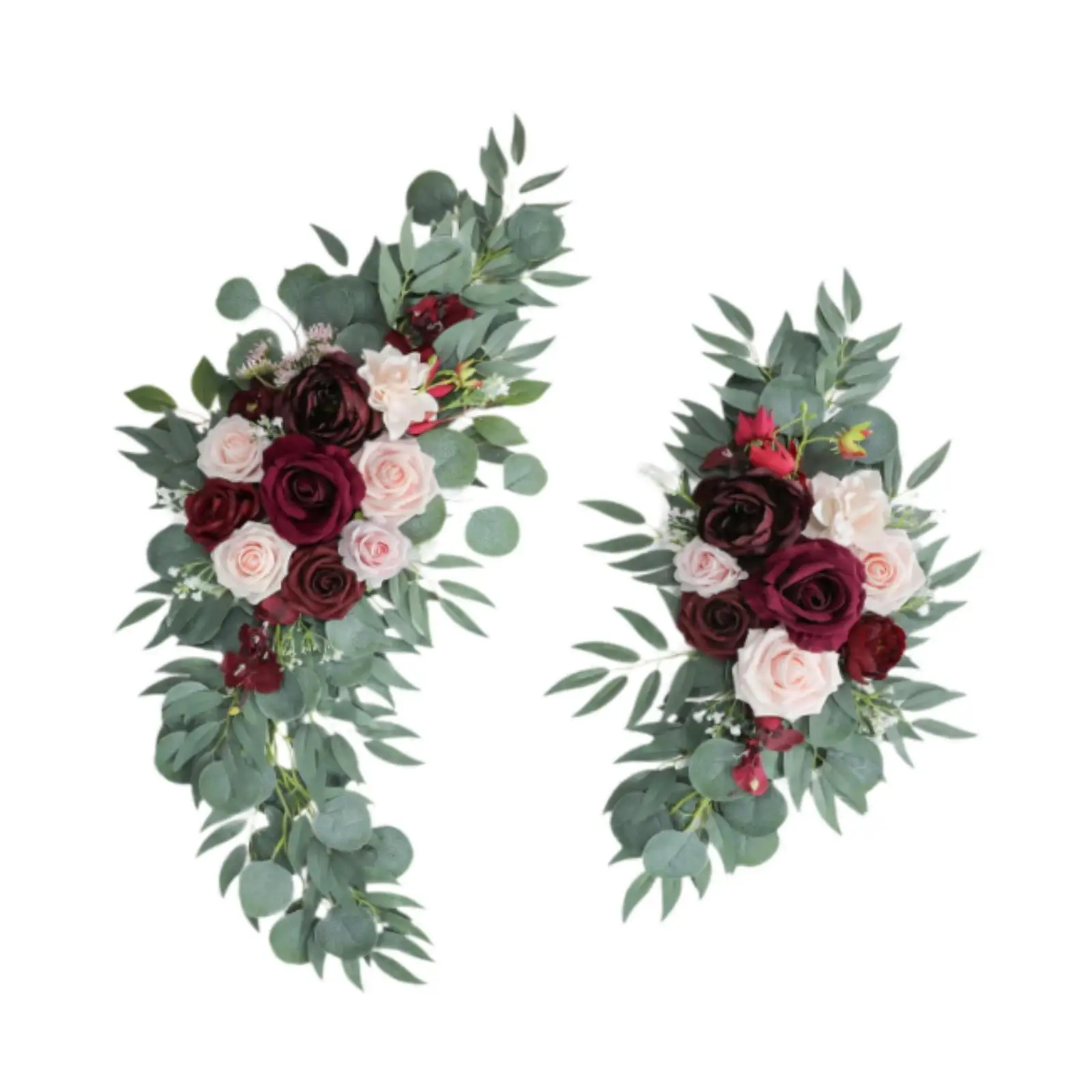

2Pcs Wedding Arch Flowers Artificial Flower Swags for Ceremony Window Party