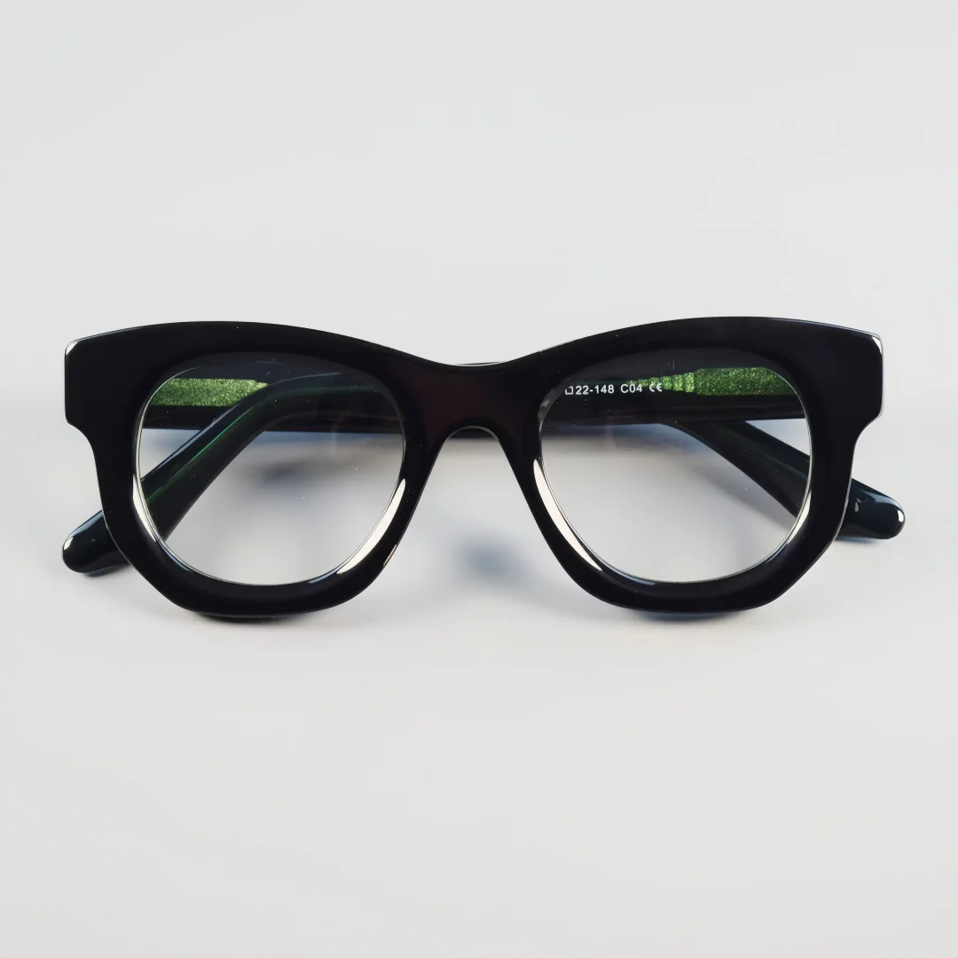 New Thick Frame Retro Acetate Optical Glasses Frame Thickened Small Round Frame Precision Man Myopia Anti Blue Light Eyewear