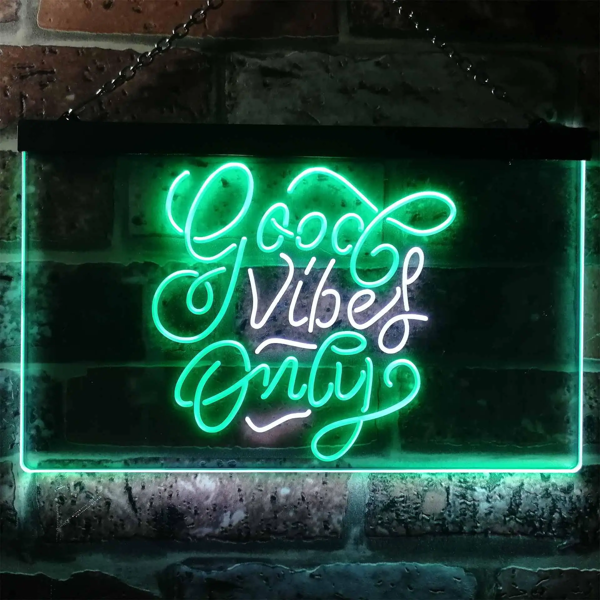 Good Vibes Only Dual Color Led Neon Sign st6-i3201