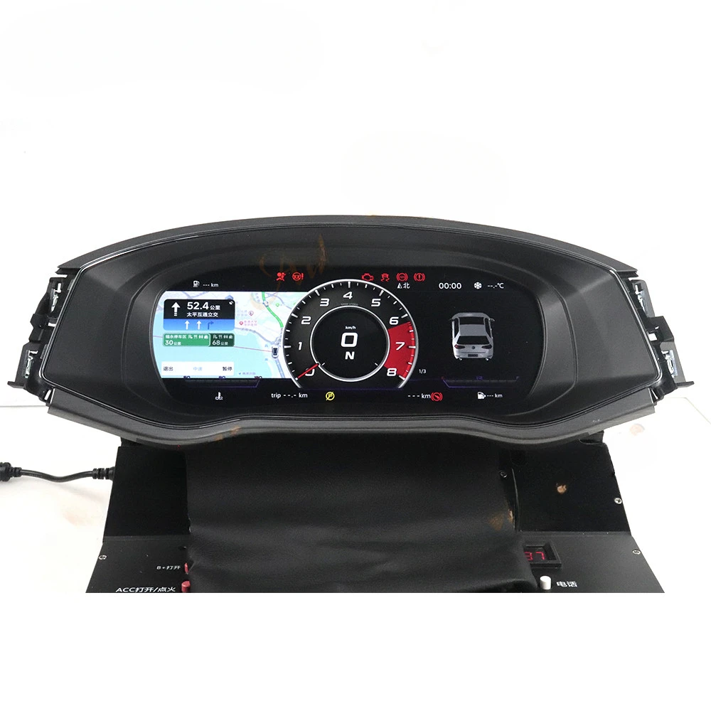 Linux System Digital Cluster Virtual Cockpit For Volkswagen VW Scirocco 2009-2016 Dashboard Entertainment Speed Meter Screen