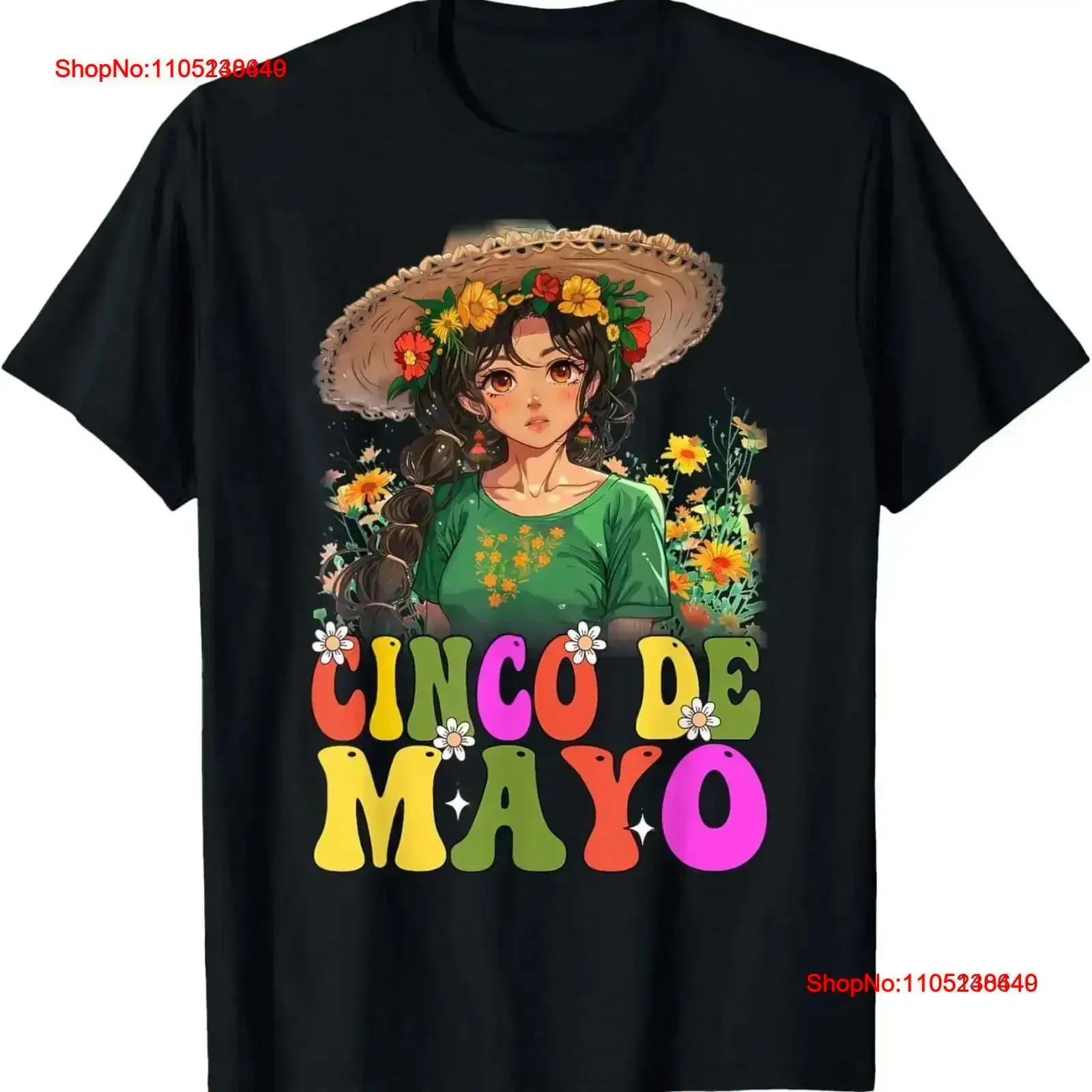 

Otaku Girl Cinco De Mayo Mexican Fiesta 5 Anime T Shirt vintage Washed homme Stretched Soft Casual Versatile vintage Washed