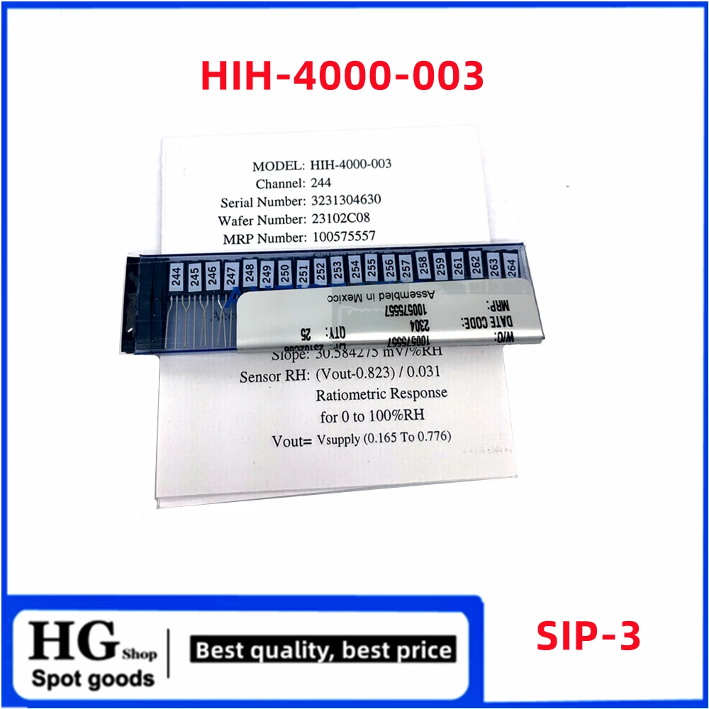 Original HIH-4000-003 SIP-3 Humidity sensor Relative humidity analog Voltage 4000-003 High precision humidity sensor