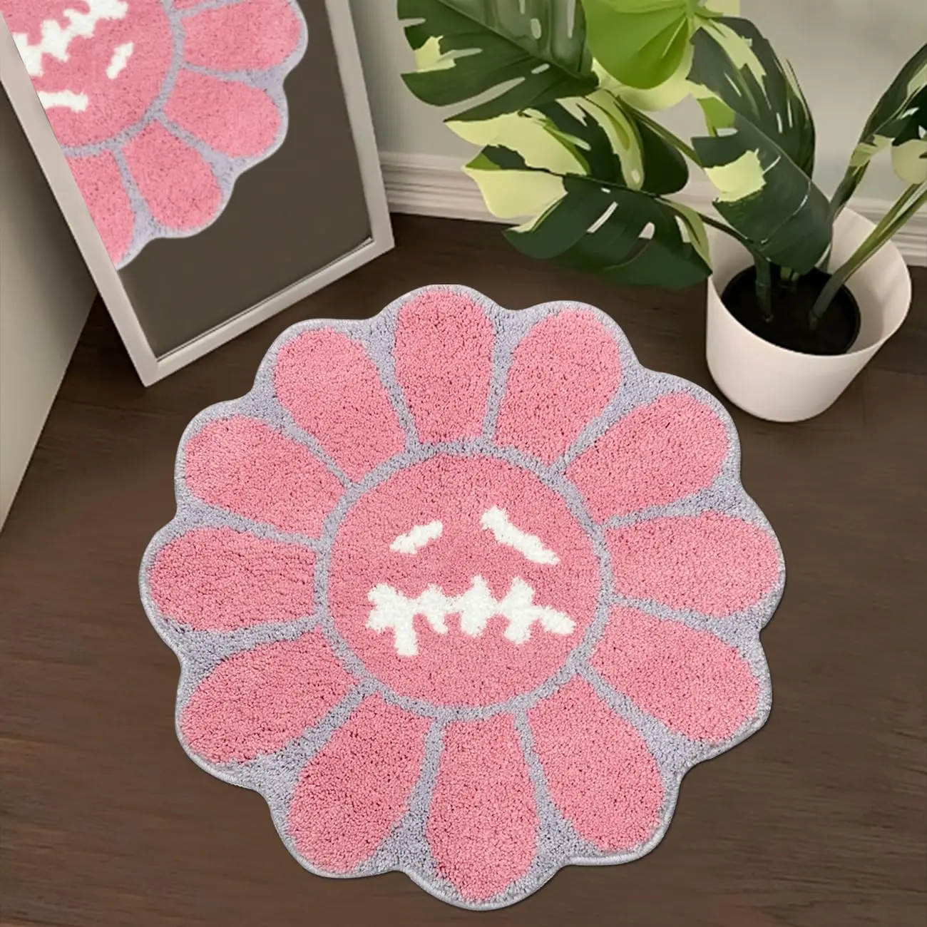 VIKAMA Gothic Zonnebloem Antislip Vloermat Absorberend Badkamer Woonkamer Slaapkamer Nachtkastje Tapijt Huis Decoratief Tapijt