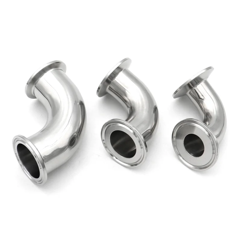 SS304/316L Sanitary Stainless Steel 90° Degree Tri Clamp Elbow 3/4\