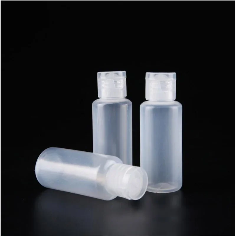 10pcs 10ml/20ml/30ml Plastic Squeezable PE Flip Lid Lotion Bottles  Cosmetic Sample Container Travel Liquid Refillable Vials Jar