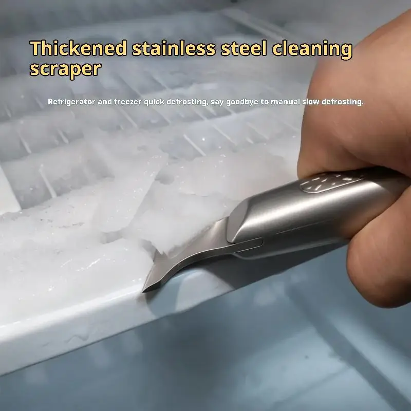 Stainless Steel Fridge Ice Scraper Rust-Proof Household Freezer Defroster Shovel Perfect for Apartment Kitchen Use