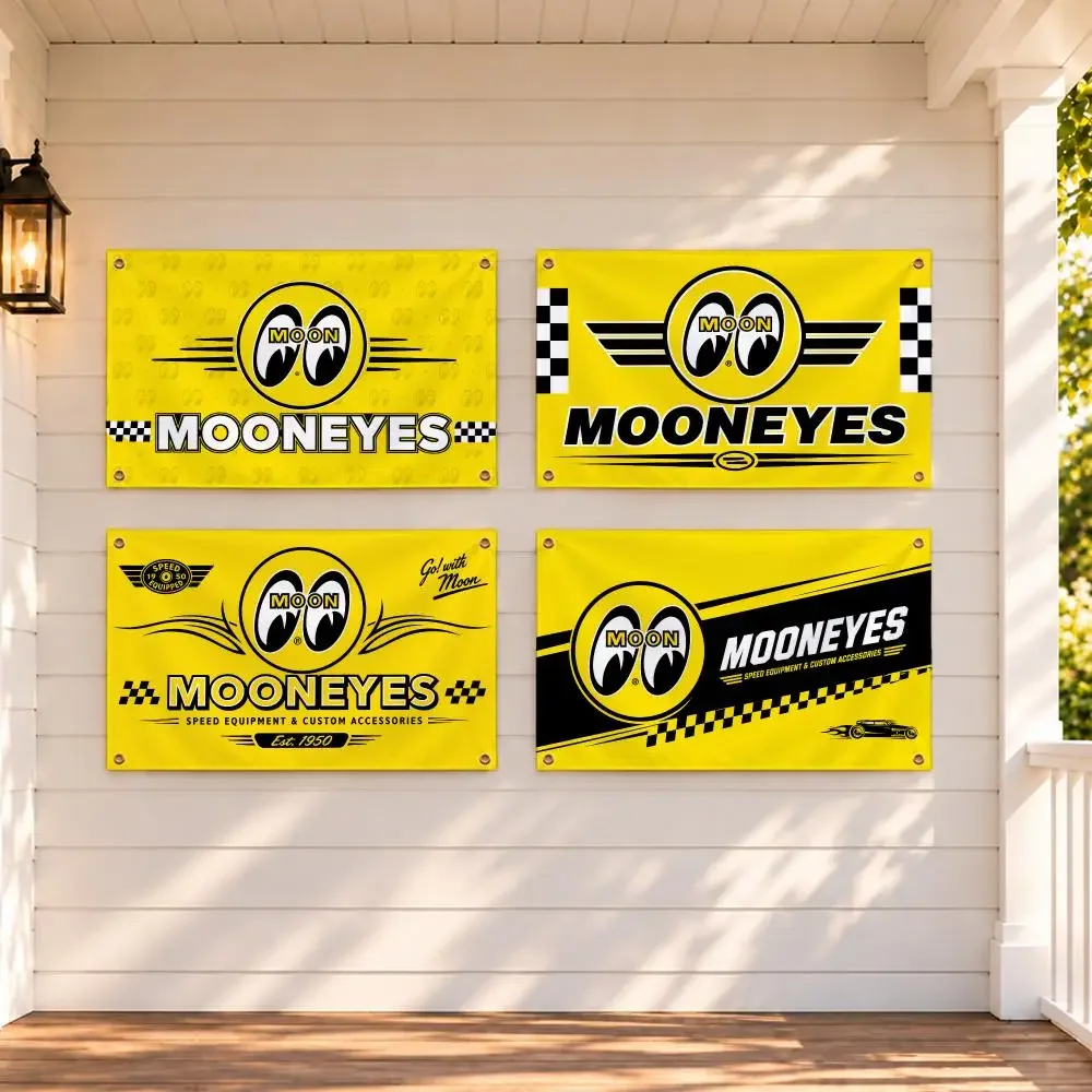 Brand M-Mooneyes Flags Minimalist Fabric Banner Flags Garden Shop Bedroom Festival Birthday Wall Decor