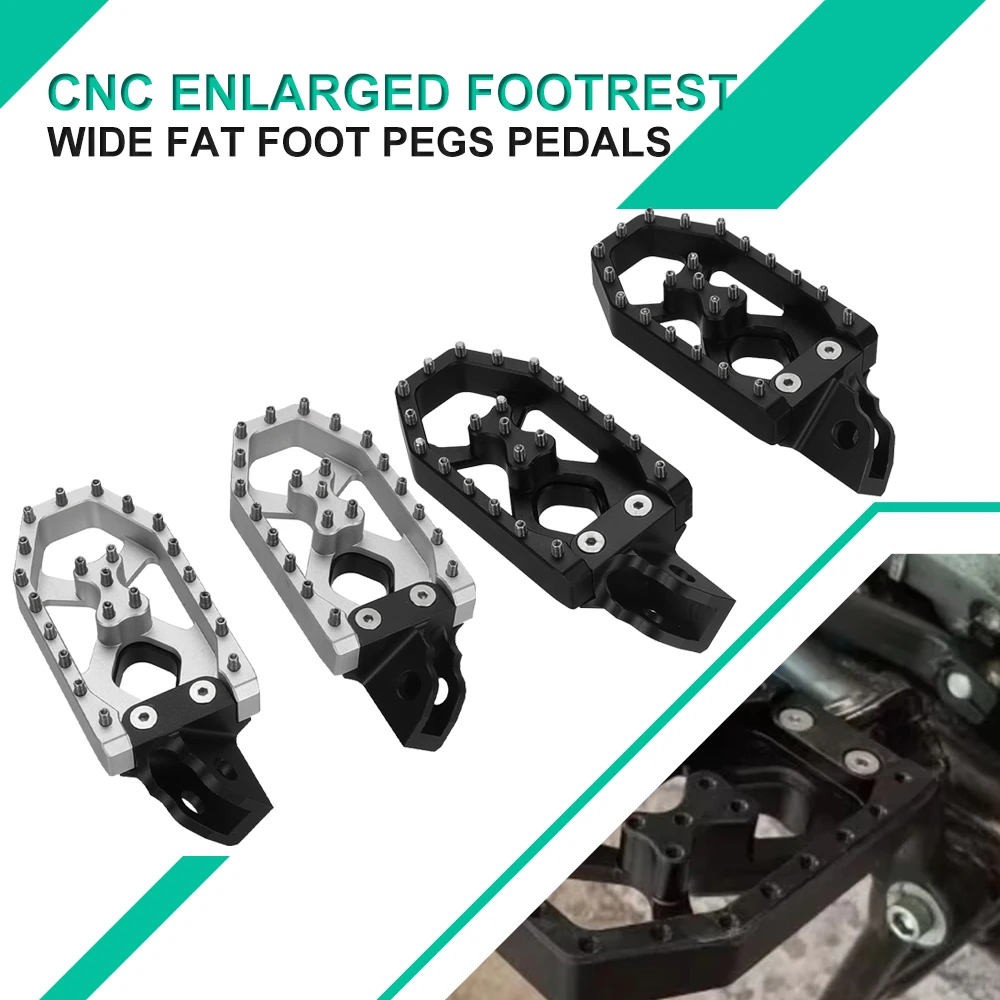 For SUZUKI RM85 DRZ250 DRZ125L DR200DR250 DR350 DR650 SE 1996-2023 Enlarged FootRest Wide Fat Foot Pegs Pedals Motor Accessory