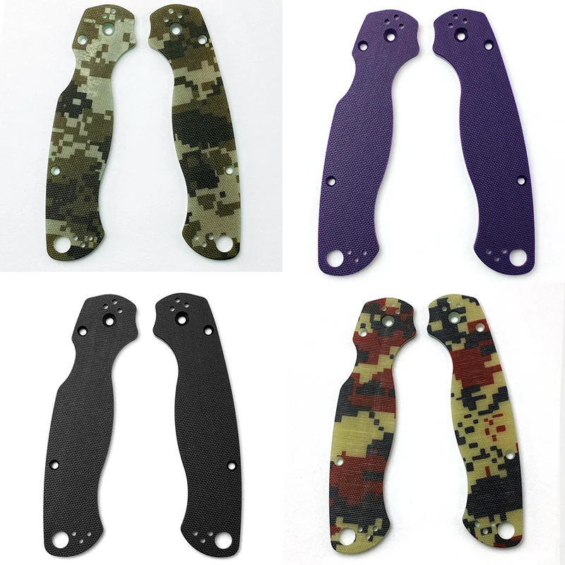 Material Faca Handle Patch Camuflagem Cores Escalas Grip para Spyderco C81 Paramilitar Para2 Faça Você Mesmo Fazendo Acessórios Peças G10