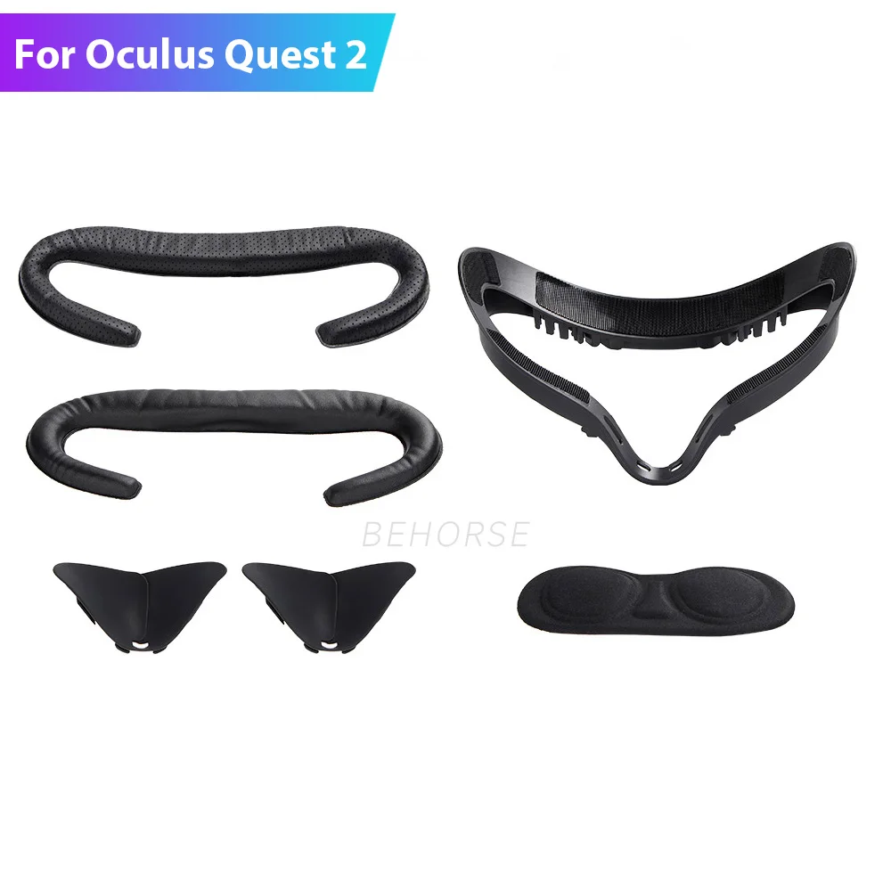 Upgrade PU Widened Face Pad Cushion Mask Cover Bracket Protective Mat Eye Pad For Oculus Quest 2 Dispositivos VR Accessories