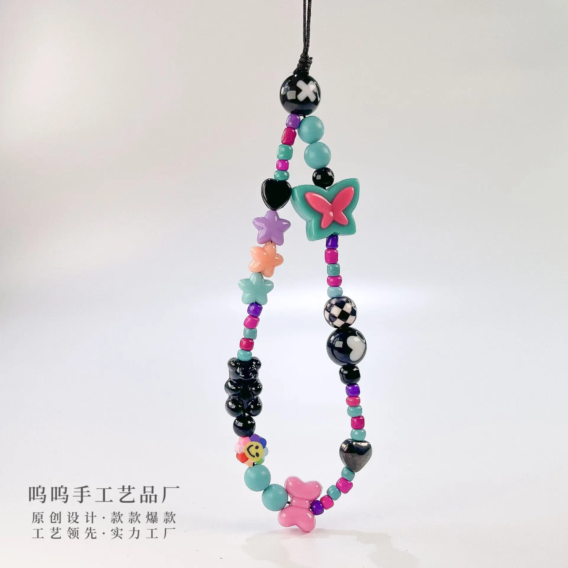 Y2K فراشة حلوة كول فتاة الهاتف سحر حزام الحبل لطيف قلادة اكسسوارات ل iP 11 كاميرا الكتب ملحقات السلسلة Ins