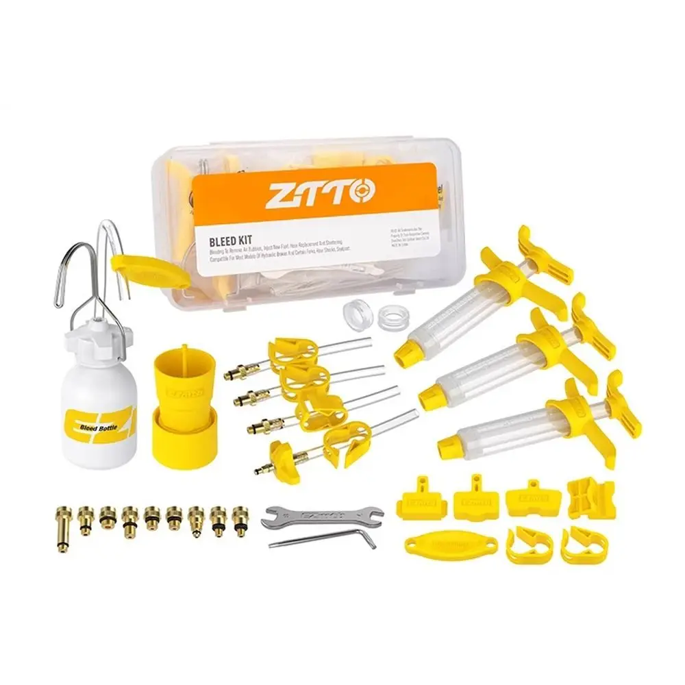 أداة إصلاح الدراجة النفط تنزف محولات دراجة الصحن الهيدروليكي الفرامل أداة إصلاح الفرامل تنزف محولات مجموعة مكبح قرصي النفط تنزف عدة #3