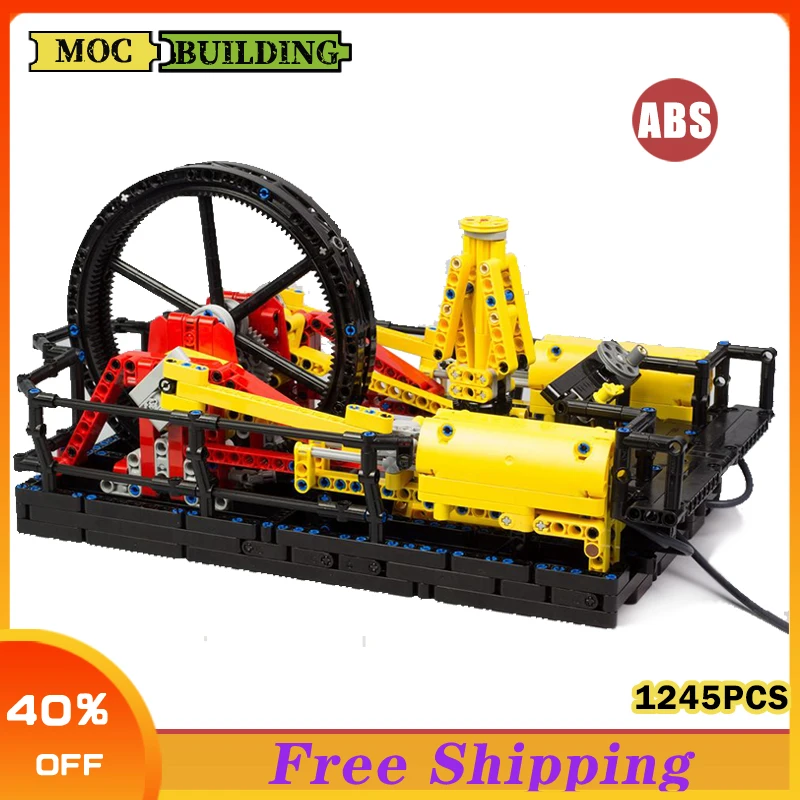 

2023 NEW Small Particle Scene Technology Building Block MOC Pneumatic Operation Steam Engine Model Assembly Toys Christmas Toys