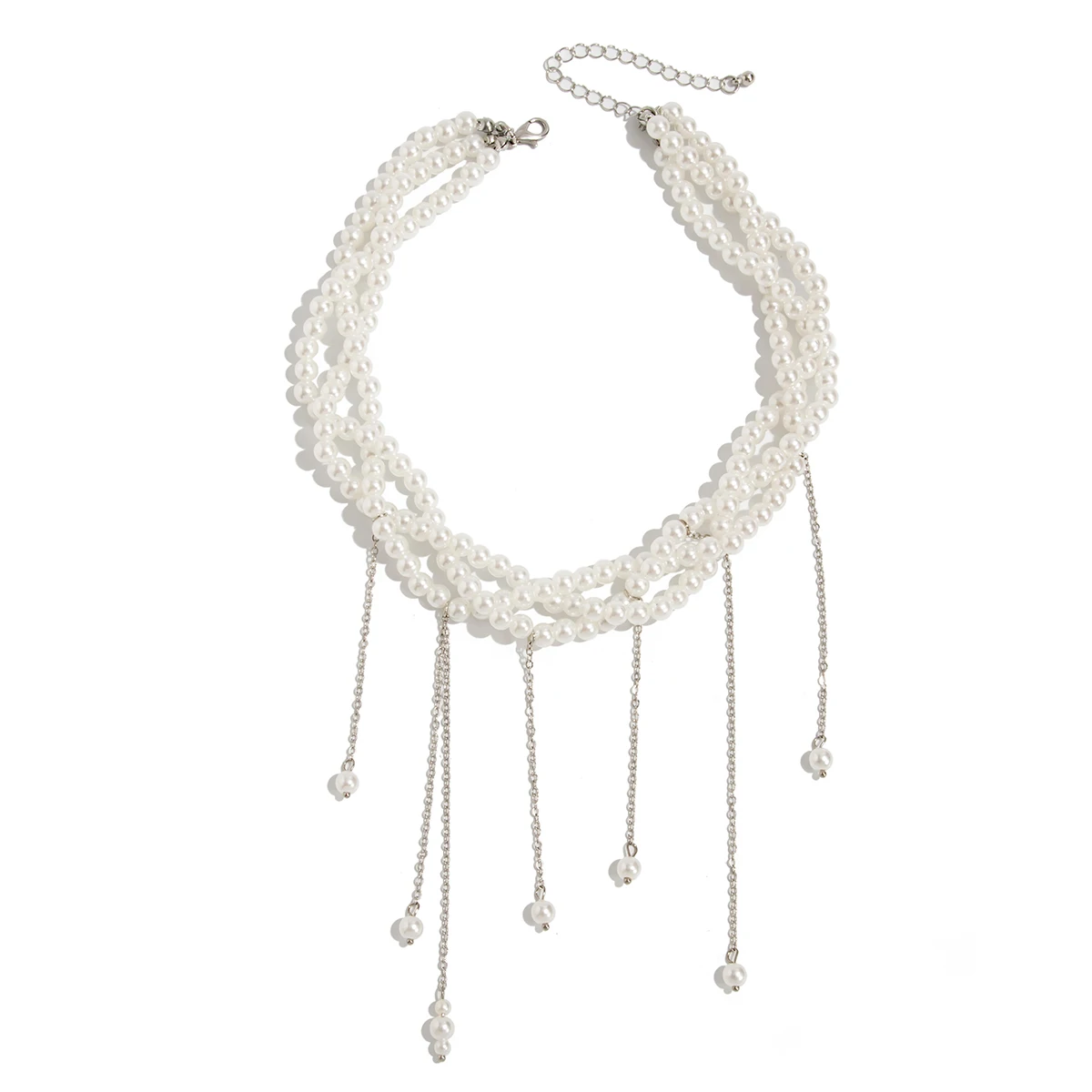 Ingemark Elegant Multilayer Imitation Pearl Choker Necklace For Women Vintage Creative Tassel Pendant Necklace Wedding Jewelry image 4