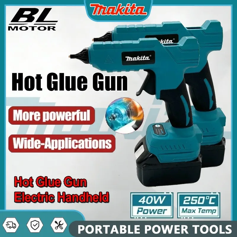 

Makita Cordless Electric Glue Gun 18V Battery-Powered Hot Melt Welding Air Gun for Home Crafts DIY 11mm Glue Sticks