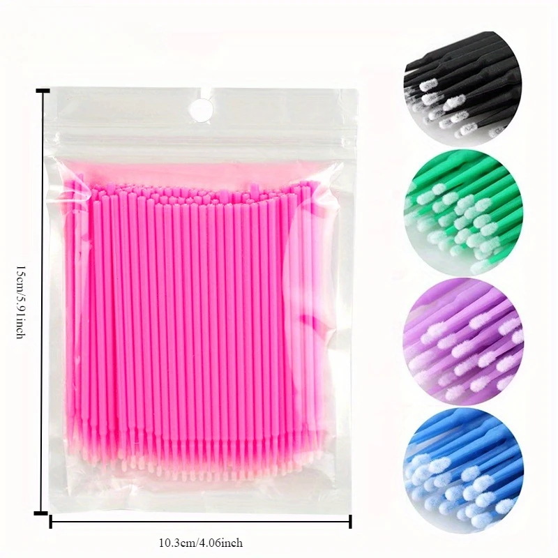 Hot Sale 100PCS/Bottle Eyelash Extension Cleaning Swabs Lash Lift Glue Remover Applicators Microblade Makeup Micro Brushes Tool