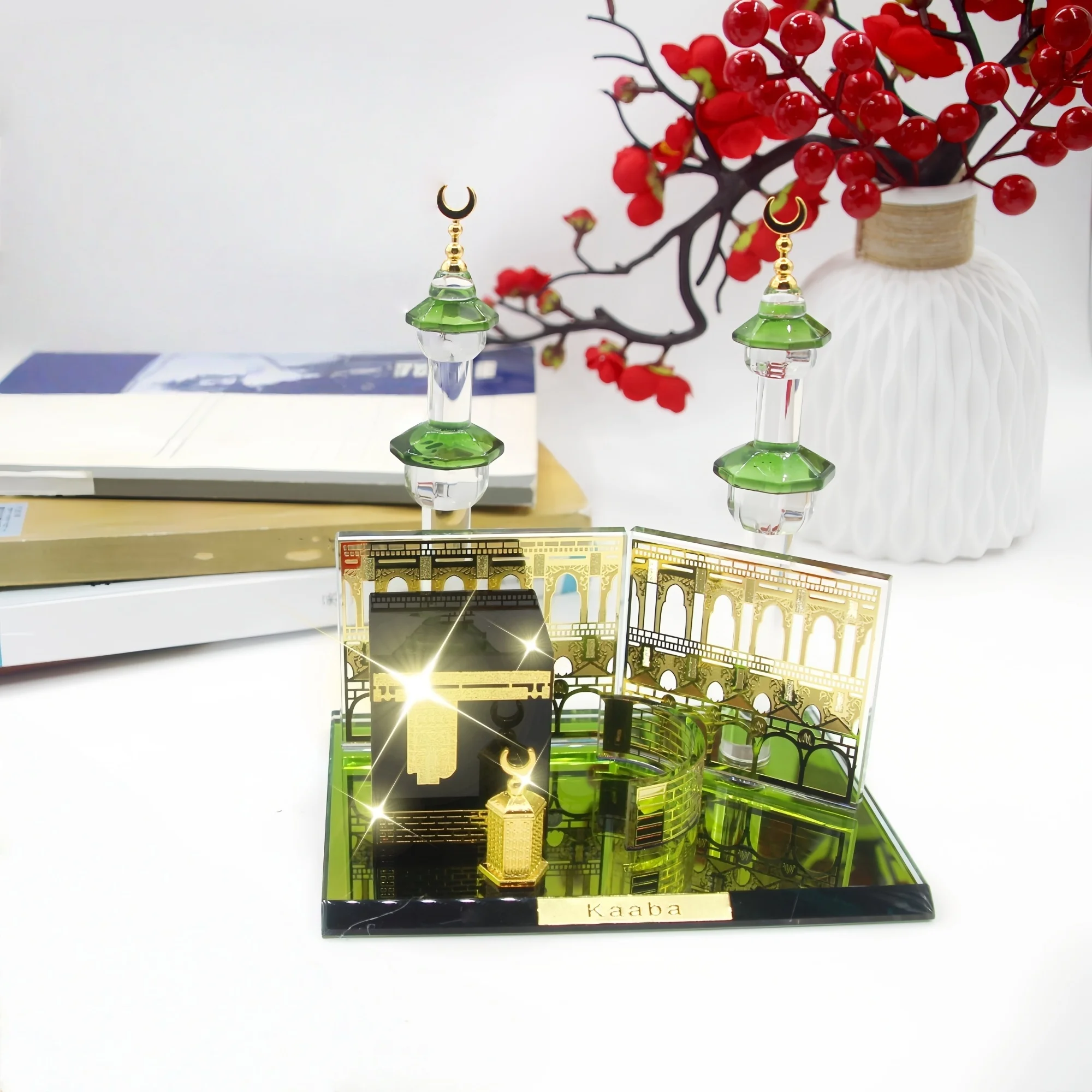 

Мечеть Кааба Мекка Белл Башня Саудовская Аравия Стиль Кристаллическая модель Mecca Маленькие украшения Несколько стилей Автомобильные украшения для дома