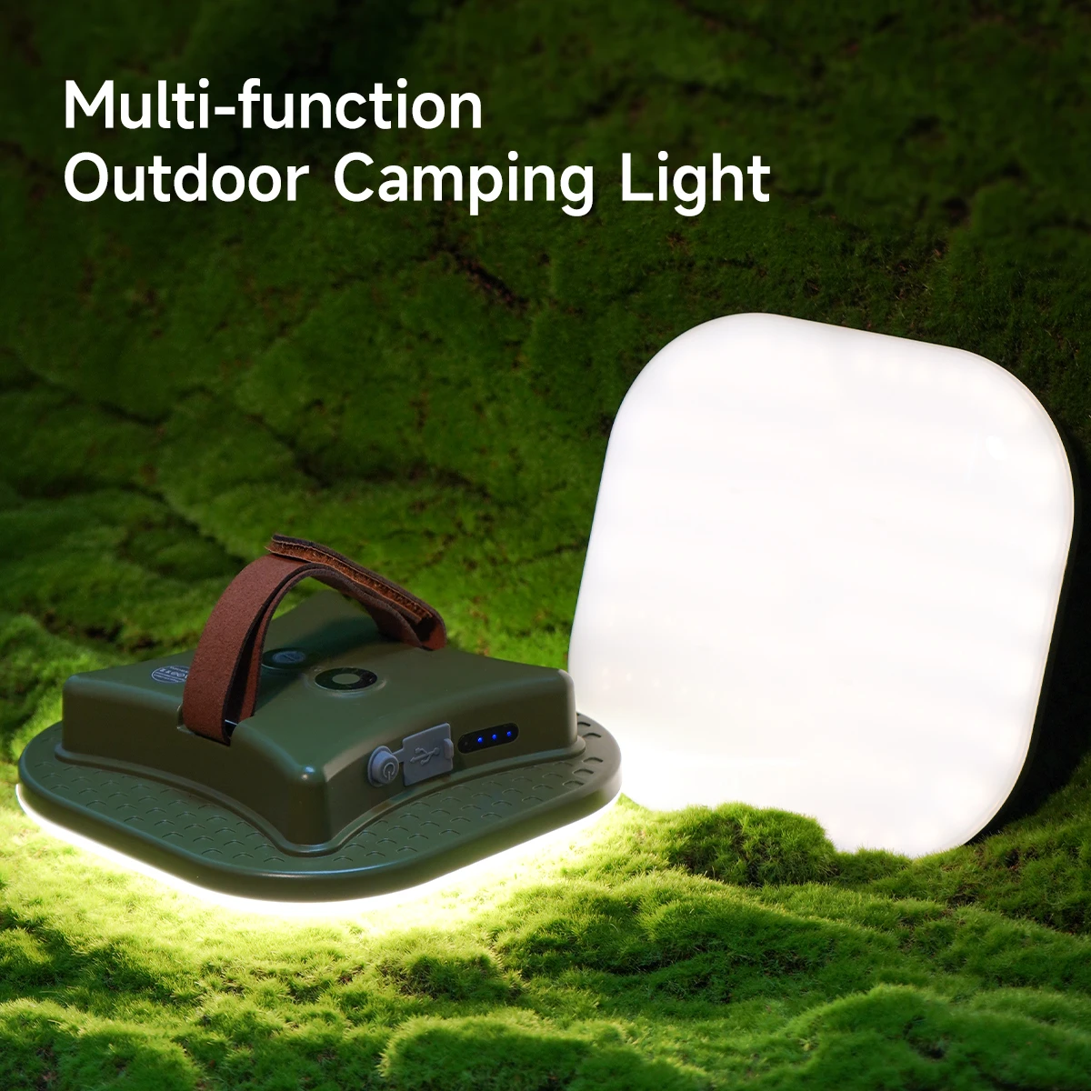 MOSLIGHTING 1600LM Camping Lantern 80W Rechargeable 4 Light Modes LED Portable Outdoor Camping Lighting with Magnet Hanging Lamp