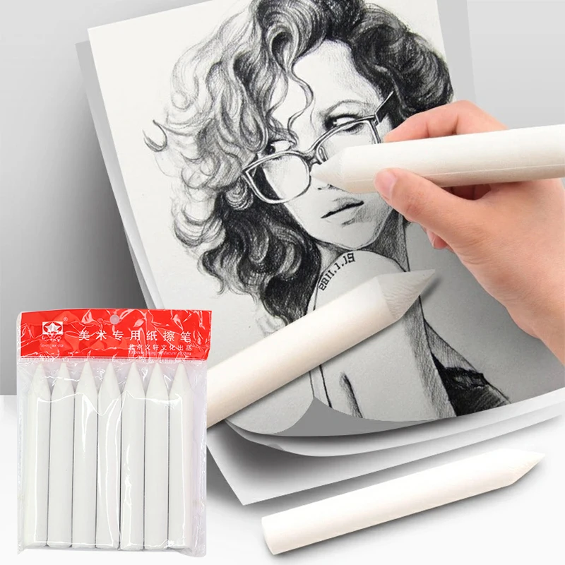 Mischen von Stümpfen und Tortillions, Papierkunstmixer, Schleifpapier, Bleistift für Künstler, Kohleskizze, Doppelkopf-Kunstzeichnungswerkzeuge – Detail 7