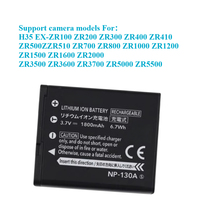 NP-130A For Casio Exilim EX-10 EX-100 EX-H30 EX-ZR100 3.7V 1800mAh Replacement Camera Battery