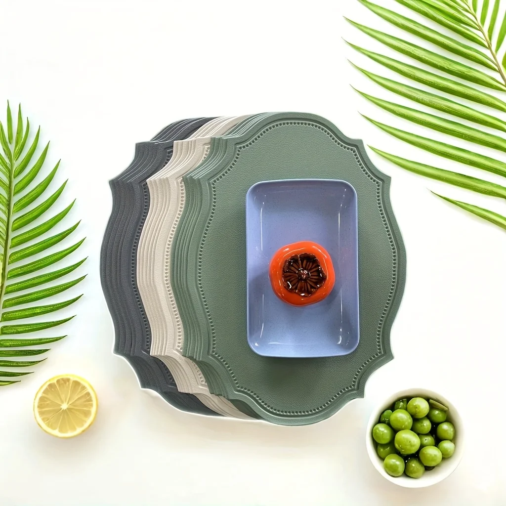 1pc 30x43cm Oval Placemats - Halloween & Christmas Decorative High Quality Placemats for Kitchen, Dining Room, Living Room