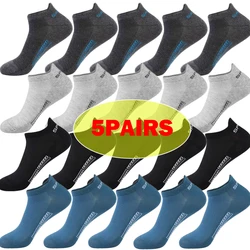 5Pairs Men's Cotton Short Socks High Quality Crew Ankle Breathable Mesh Sports Casual Women Summer Low-Cut Thin Sock for Male