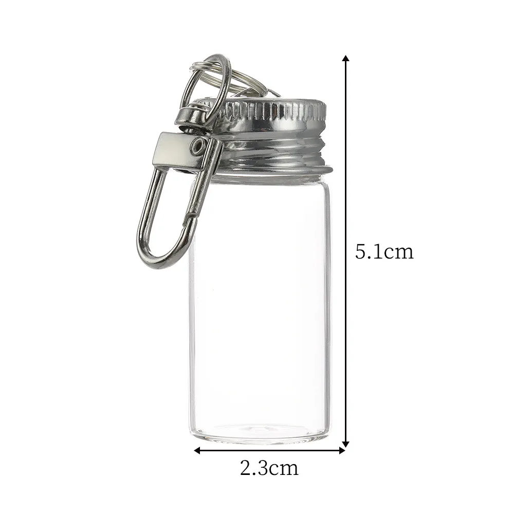Frascos de Muestra Vacíos, Mini Botellas de Vidrio para Almacenamiento, Botellas de los Deseos, Frascos de Vidrio Reutilizables para Manualidades, Proyectos de Bricolaje y Accesorios para Llaveros