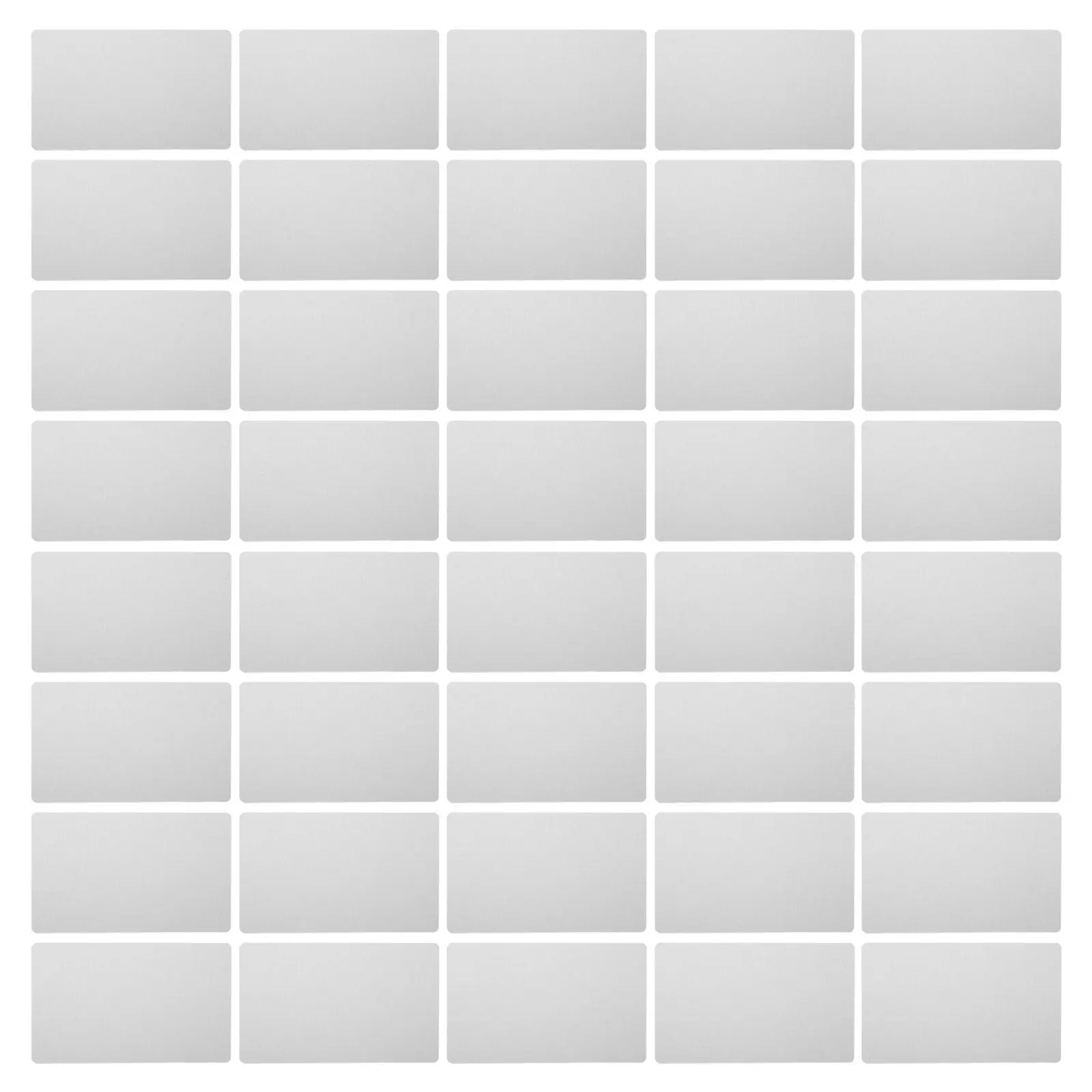 200Pcs Aluminum Laser Engraving Blank Cards Polished Silver Multipurpose Metal Sheets 86x54x0.21mm for DIY Business Office Vip
