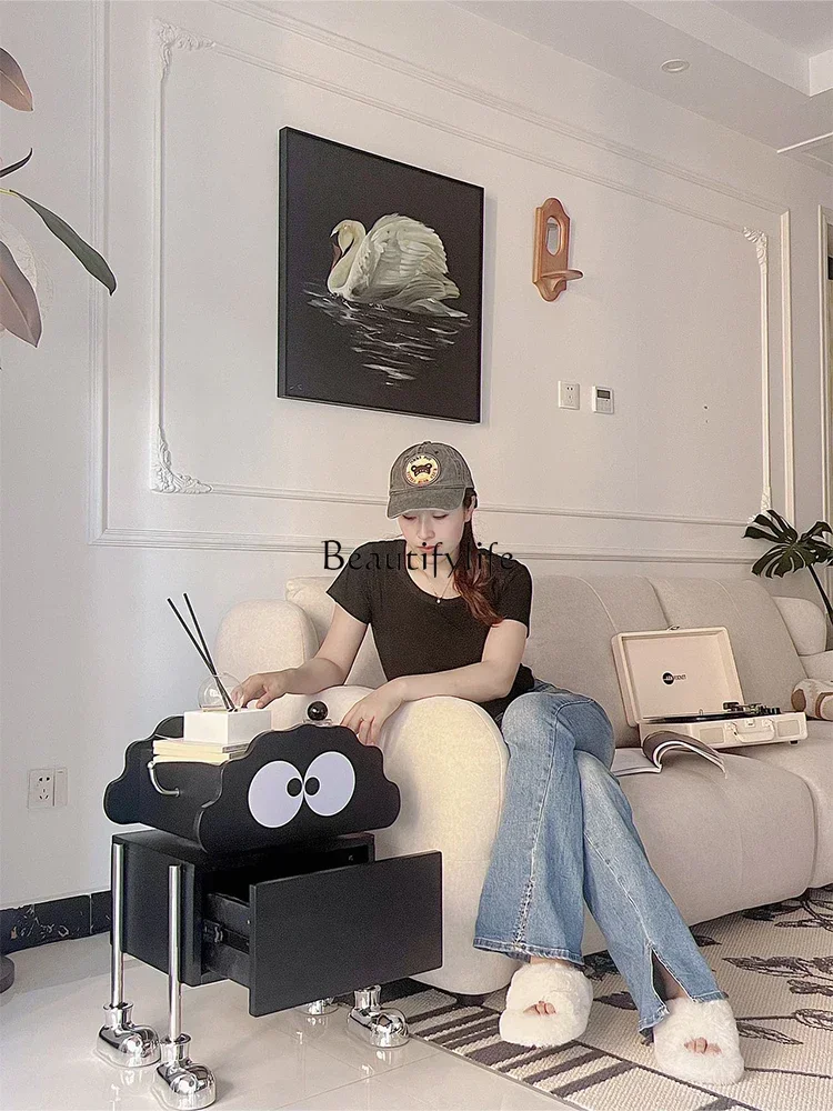 

*Robot rotating bedside table small living room movable model