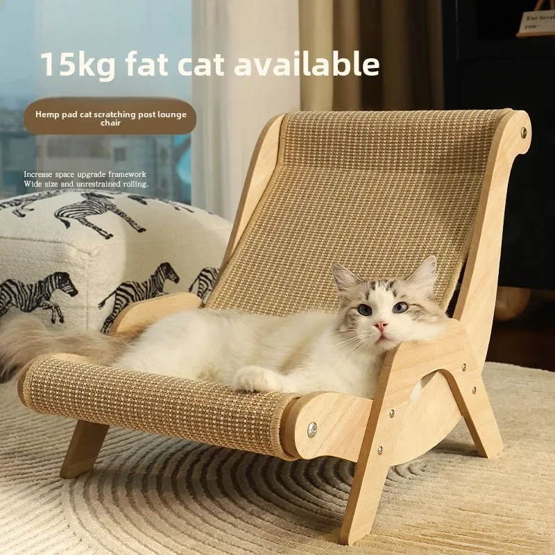 Sisal Cat Scratching Board, Cat Chair Pet Nest Wooden Paw Pads Are Replaceable, Resistant To Scratching Will Not Fall Off