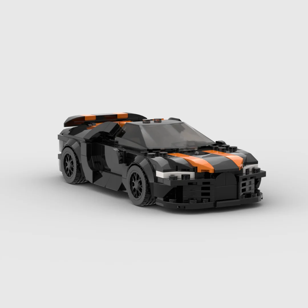 MOC Chiron Style Super Sports Hypercar 344PCS 8 Stud Wide Small Bricks Building Blocks Model Speed Series Assembly Toy Gift